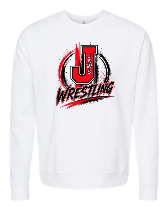 JAWS-18000 WHITE CREWNECK SWEATSHIRT