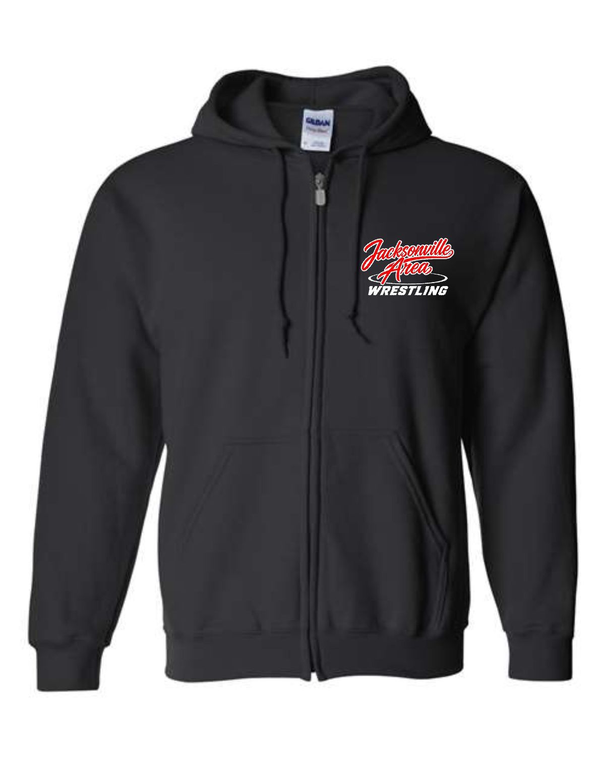 JAWS-18600 BLACK FULL-ZIP HOODIE