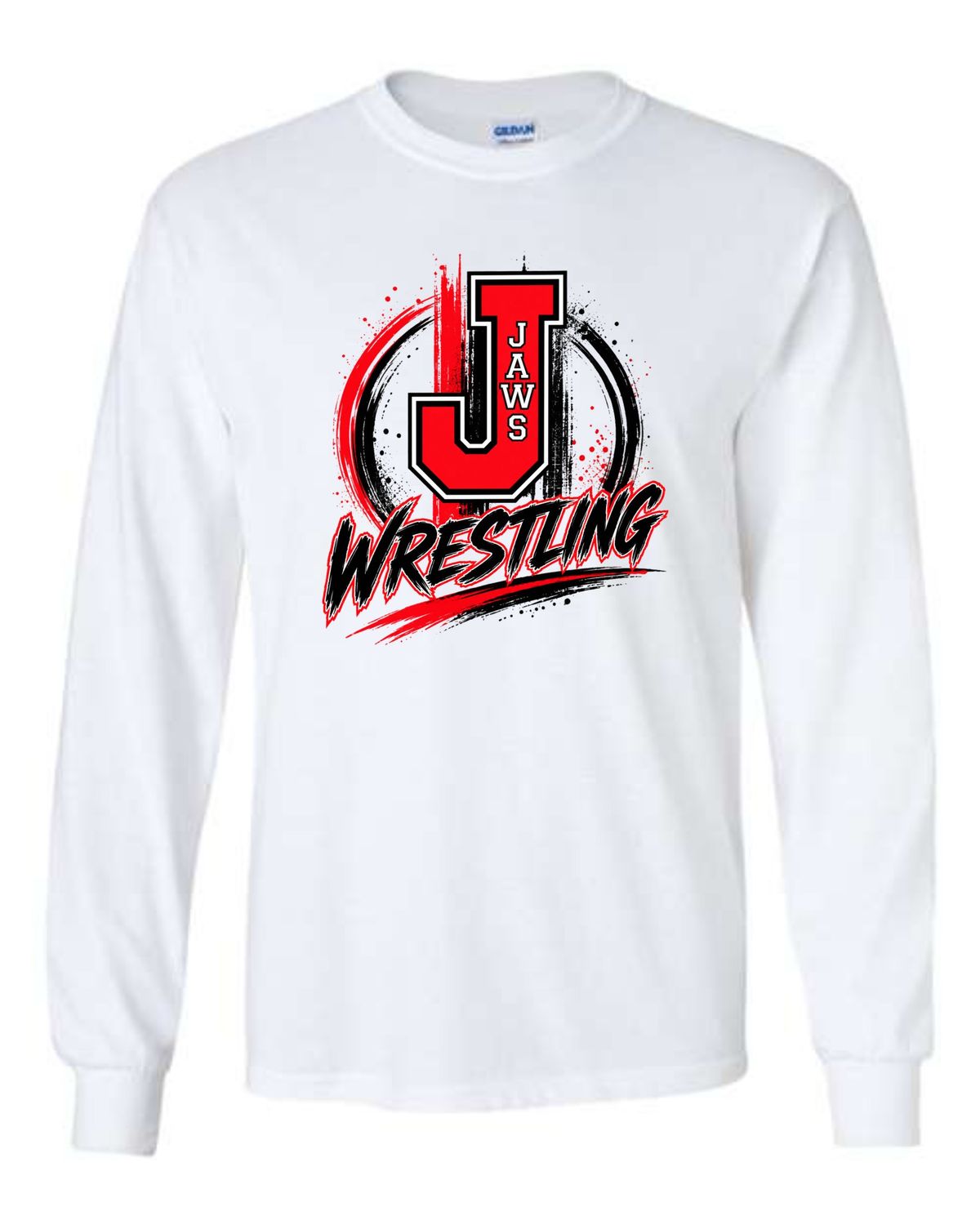 JAWS-5400 WHITE LONG SLEEVE-T