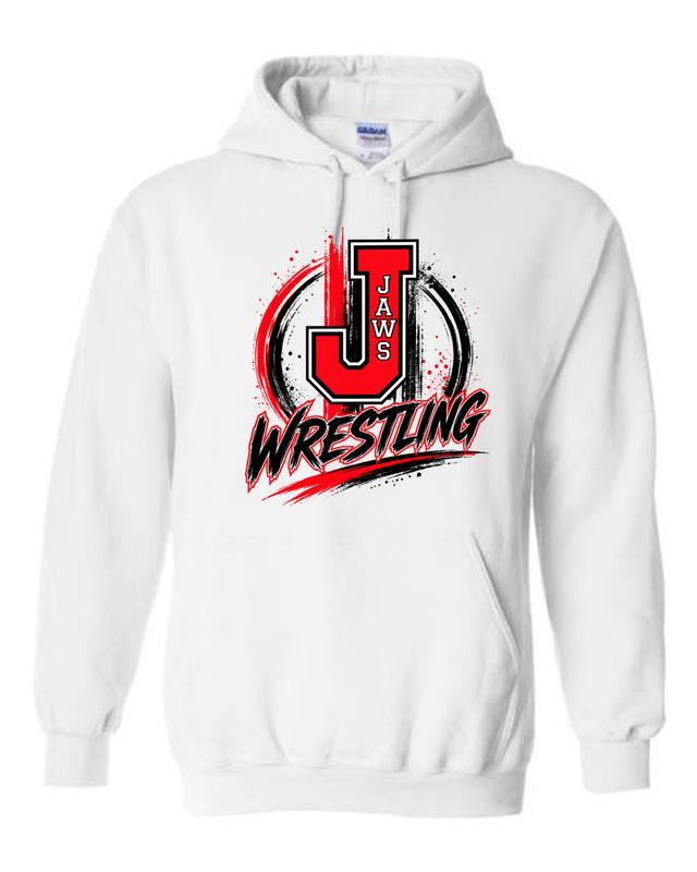 JAWS-18500 WHITE PULLOVER HOODIE