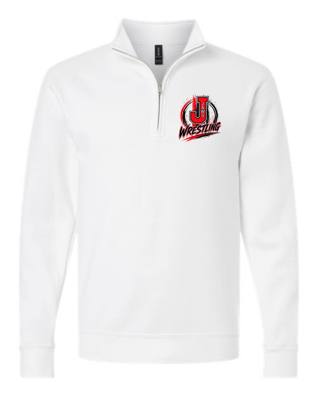 JAWS-18810 WHITE QUARTER-ZIP
