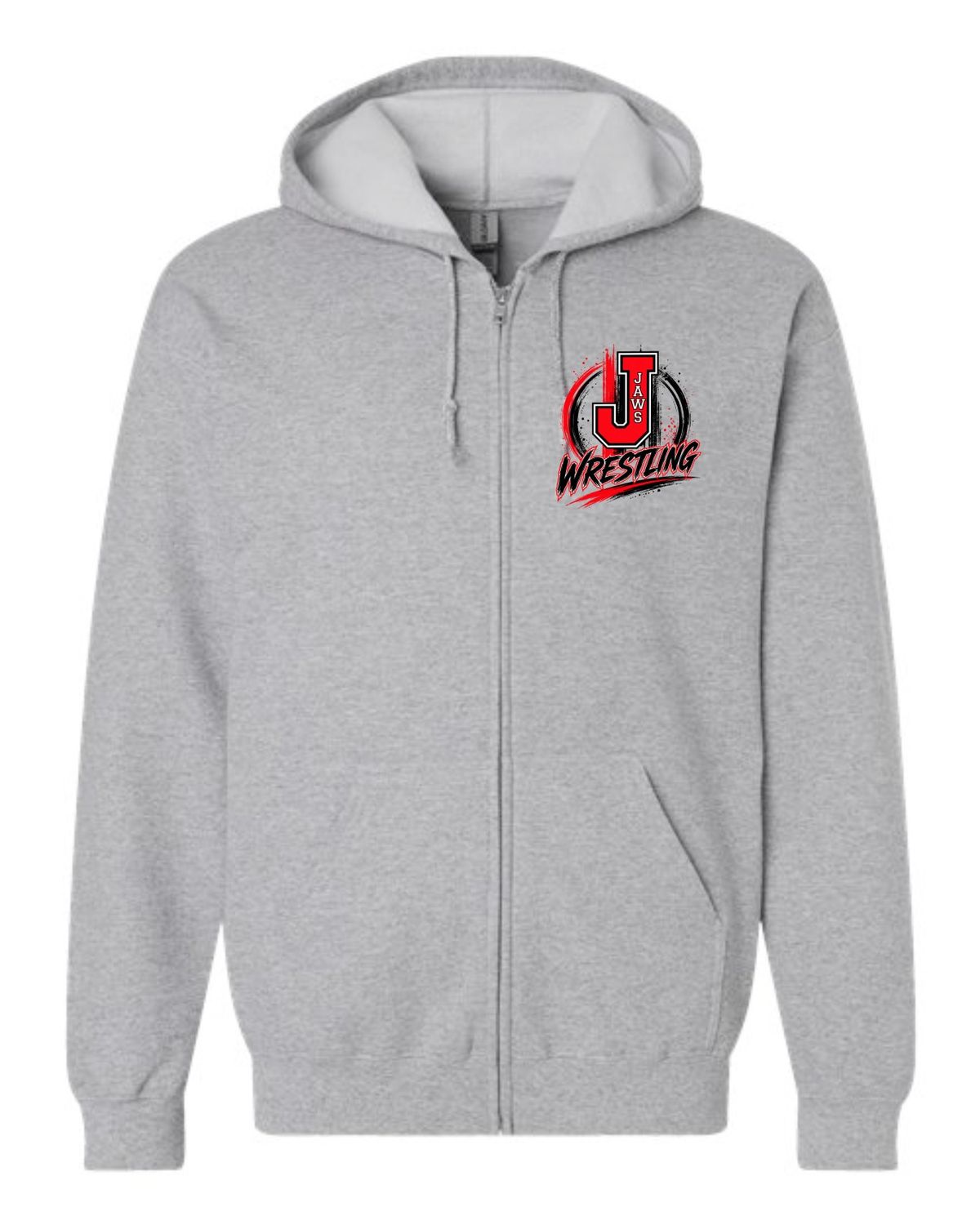 JAWS-18600 SPORT GREY FULL-ZIP HOODIE