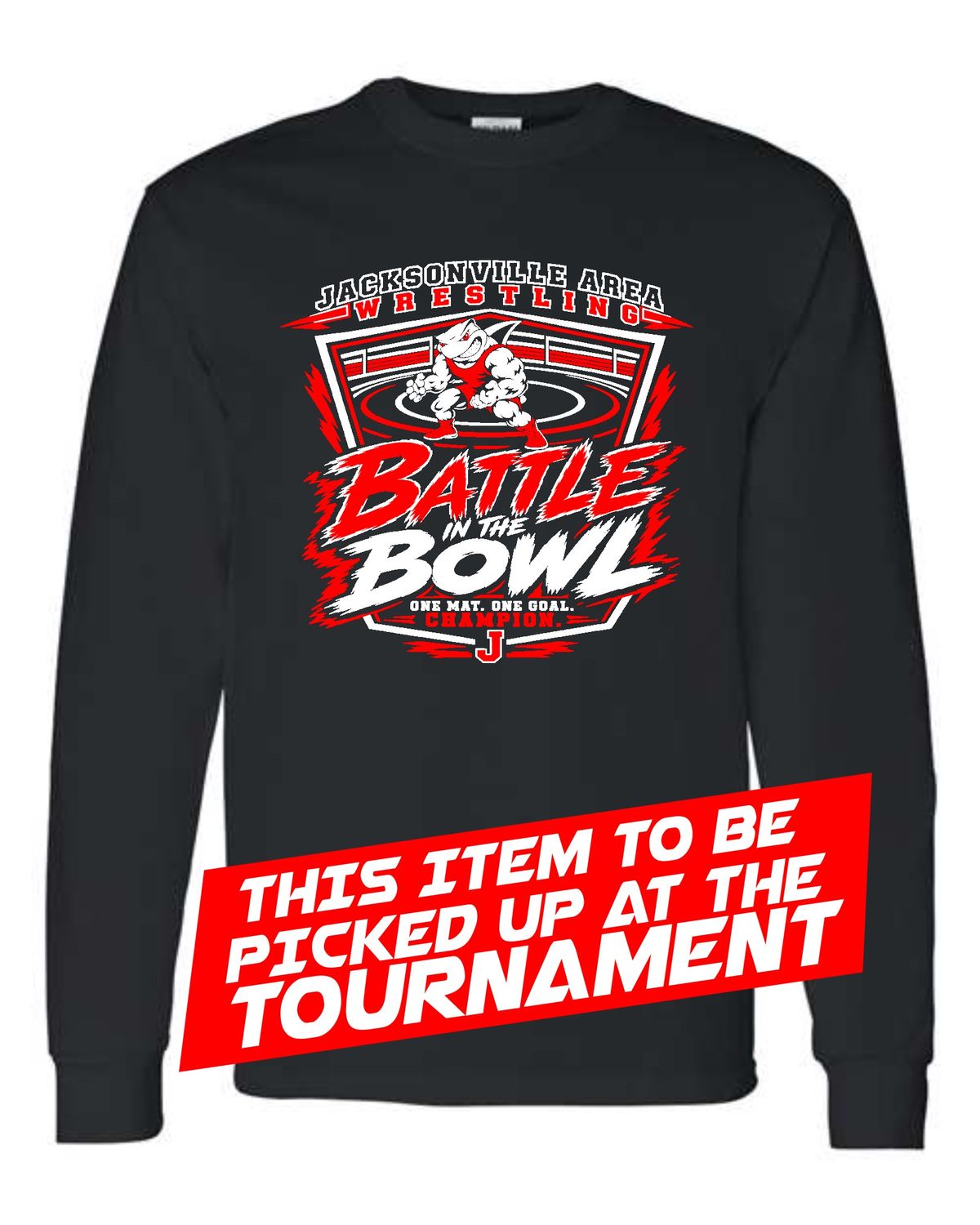JAWS BATTLE AT THE BOWL-5400 BLACK LONG SLEEVE-T