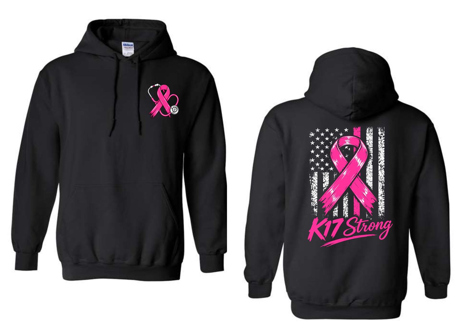 K17 STRONG-18500 BLACK PULLOVER HOODIE