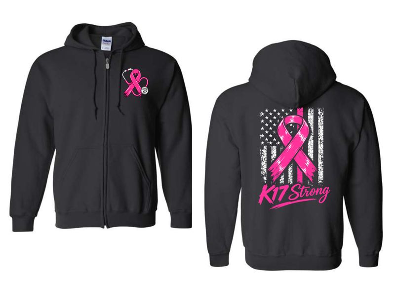 K17 STRONG-18600 BLACK ZIP-UP HOODIE