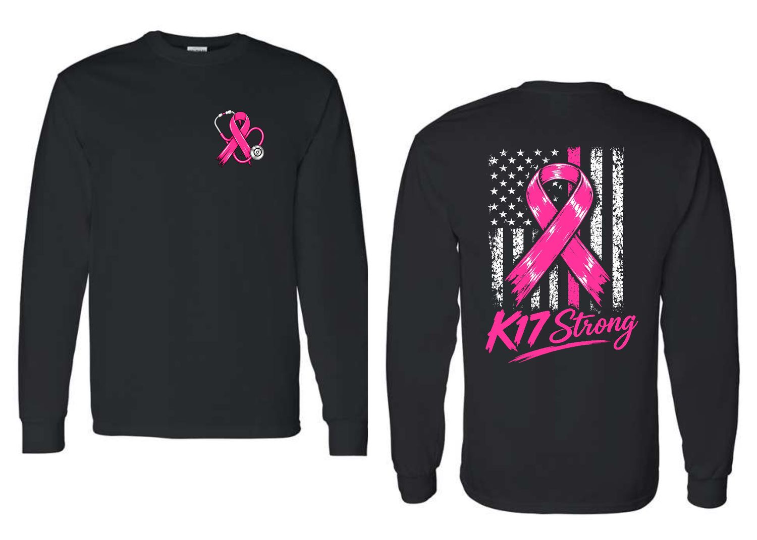 K17 STRONG-5400 BLACK LONG SLEEVE-T