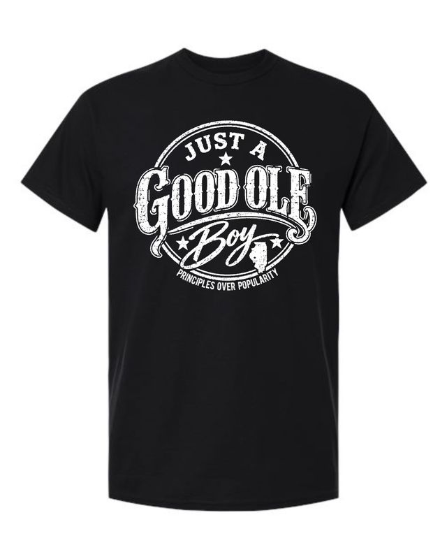 GOOD OLE BOYS-5000 BLACK PRINCIPLES UNI-SEX T-SHIRT