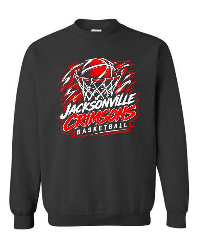 CRIMSONS GIRLS BASKETBALL-18000 BLACK CREWNECK SWEATSHIRT