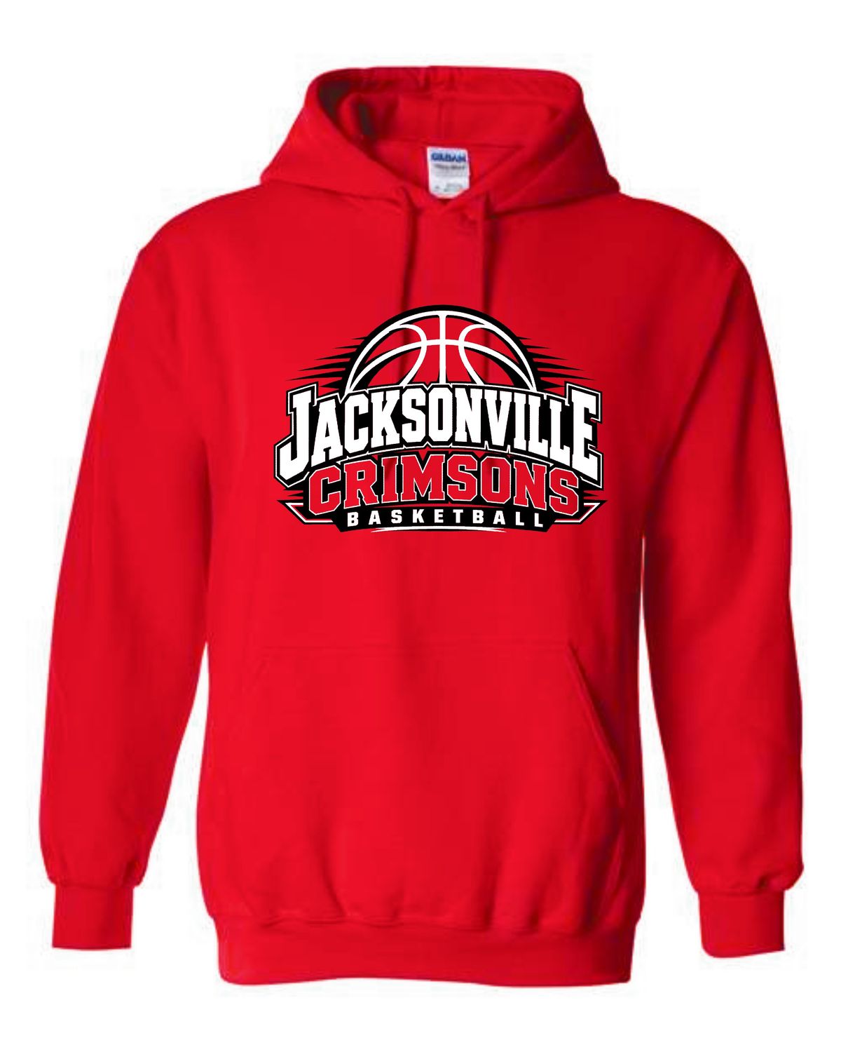 CRIMSONS GIRLS BASKETBALL-18500 RED PULLOVER HOODIE