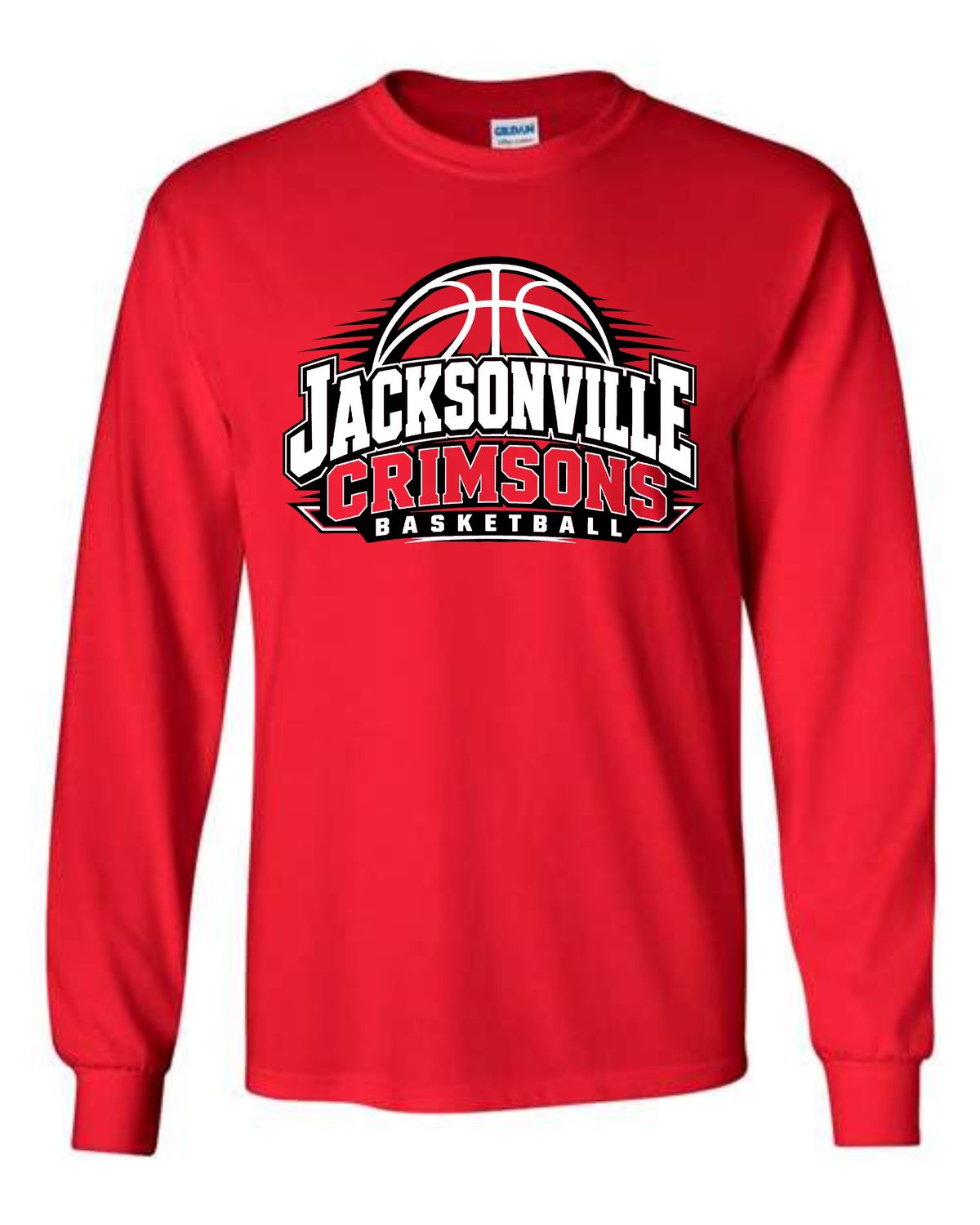 CRIMSONS GIRLS BASKETBALL-5400 RED LONG SLEEVE-T