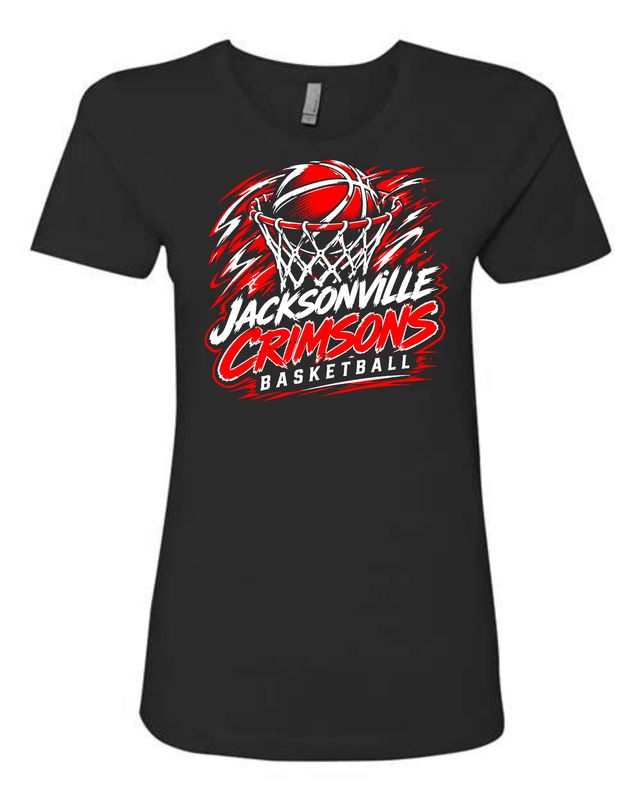 CRIMSONS GIRLS BASKETBALL-64000L BLACK LADIES SOFT STYLE-T