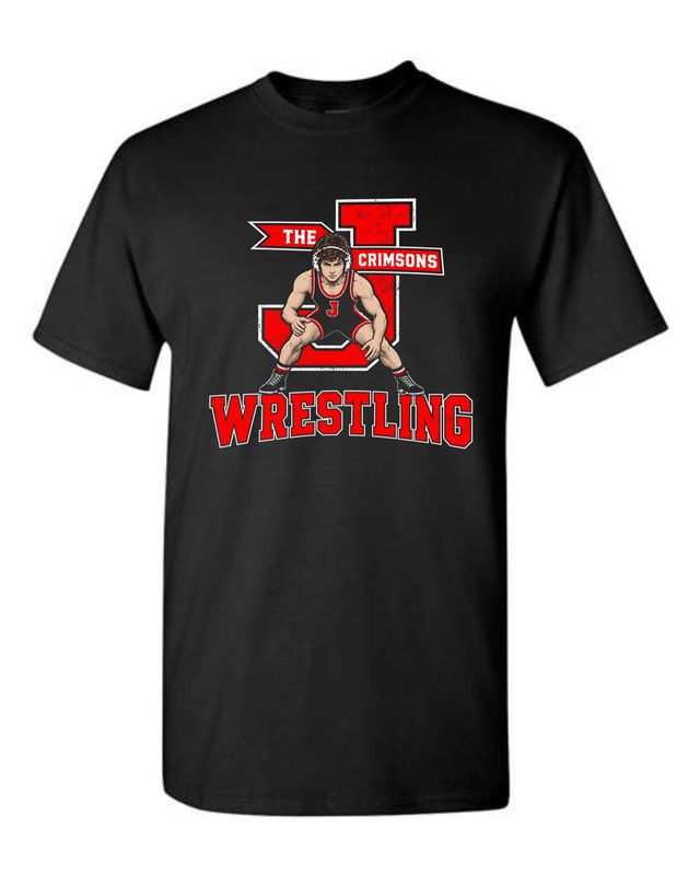 J CRIMSONS WRESTLING-5000 BLACK BOYS UNI-SEX T-SHIRT