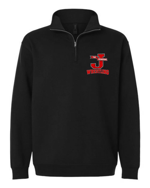 J CRIMSONS WRESTLING-18810 BLACK QUARTER-ZIP