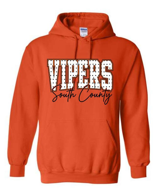 SC VIPERS-18500 ORANGE PULLOVER HOODIE