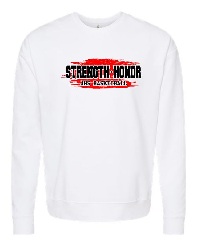 CRIMSONS GIRLS BASKETBALL-18000 WHITE CREWNECK SWEATSHIRT