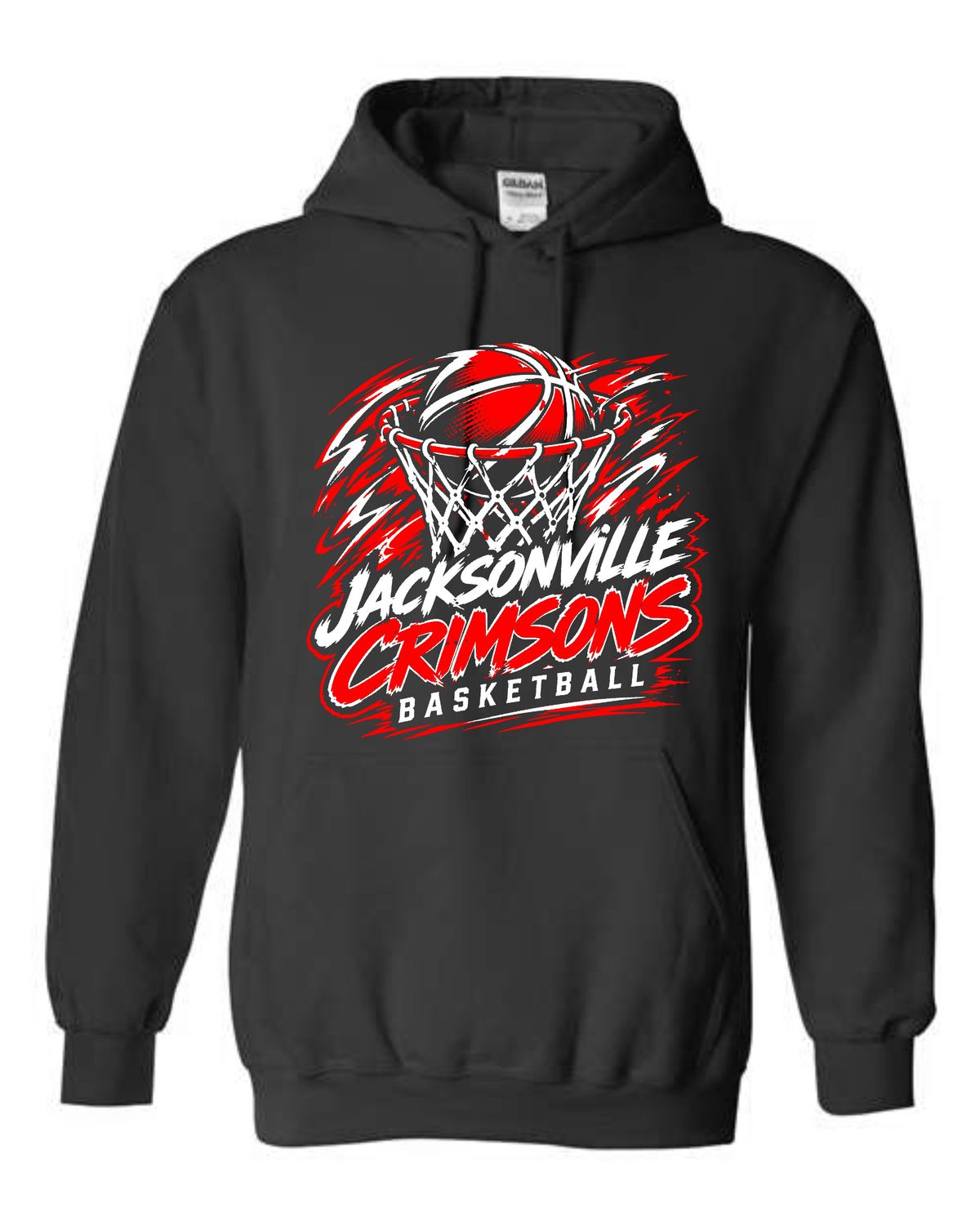 CRIMSONS GIRLS BASKETBALL-18500 BLACK PULLOVER HOODIE