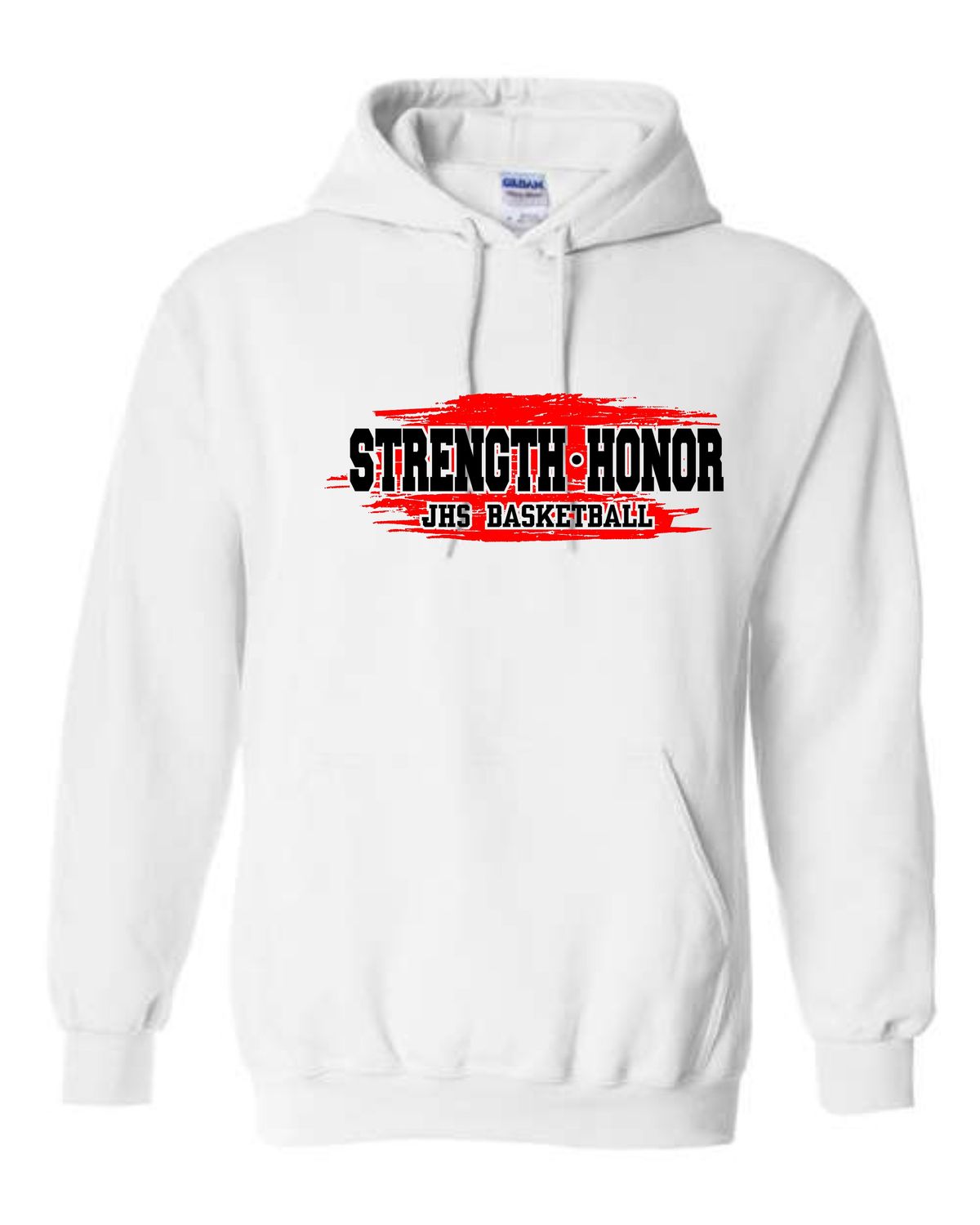 CRIMSONS GIRLS BASKETBALL-18500 WHITE PULLOVER HOODIE