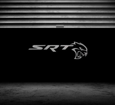 SRT Hellcat Brushed Aluminum Garage Sign