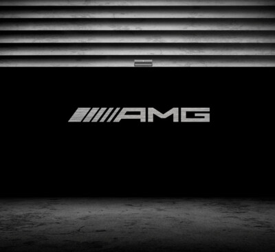 Mercedes-Benz AMG Brushed Aluminum Garage Sign