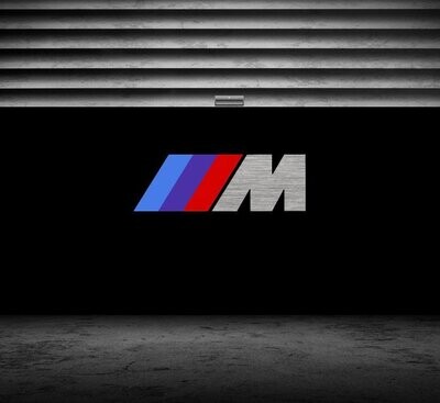 BMW M Power Brushed Aluminum Garage Sign