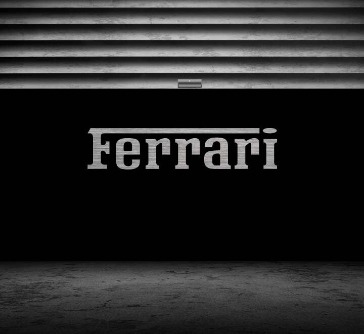 Ferrari Brushed Aluminum Garage Sign