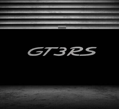 Porsche GT3RS Brushed Aluminum Garage Sign