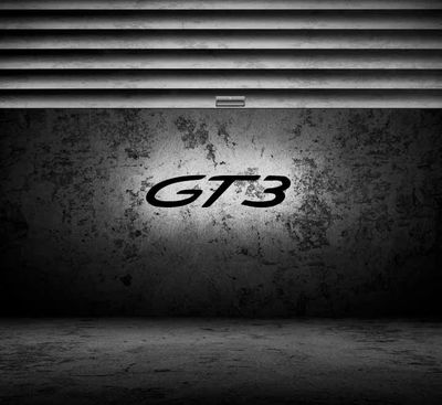Porsche GT3 Black Acrylic Garage Sign