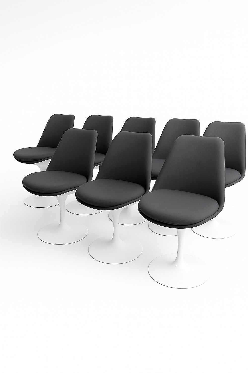 KNOLL - Suite de 8 Chaises Tulip