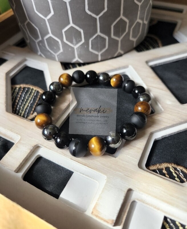 Health Energy with Matte Black Bracelet