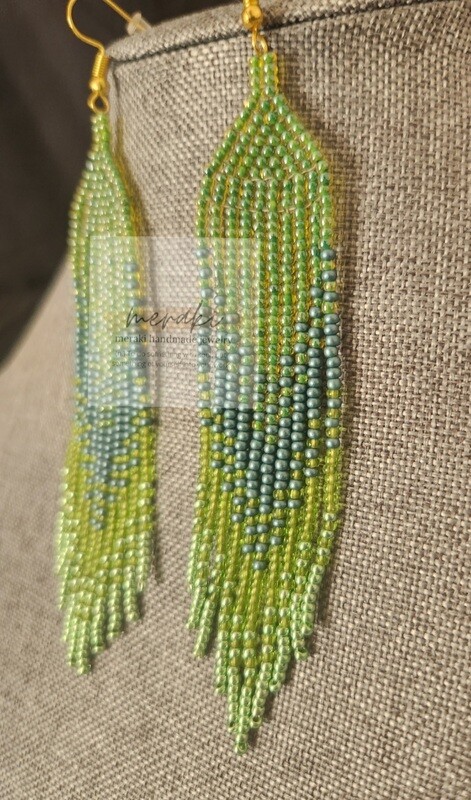 Green Ombre Earrings