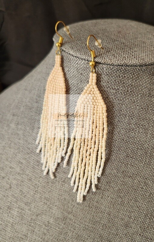 Shades of Beige Ombre Earrings
