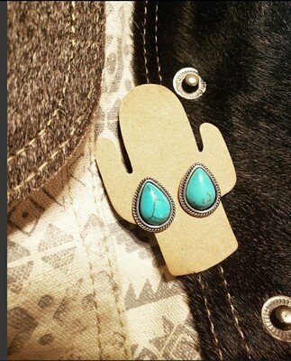 Western Teardrop Studs