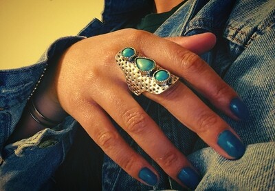 Boho 3 Stone Statement Ring