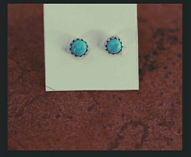 Mini Navajo Silver Turquoise Studs