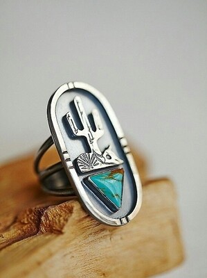 Adjustable Desert Turquoise Ring