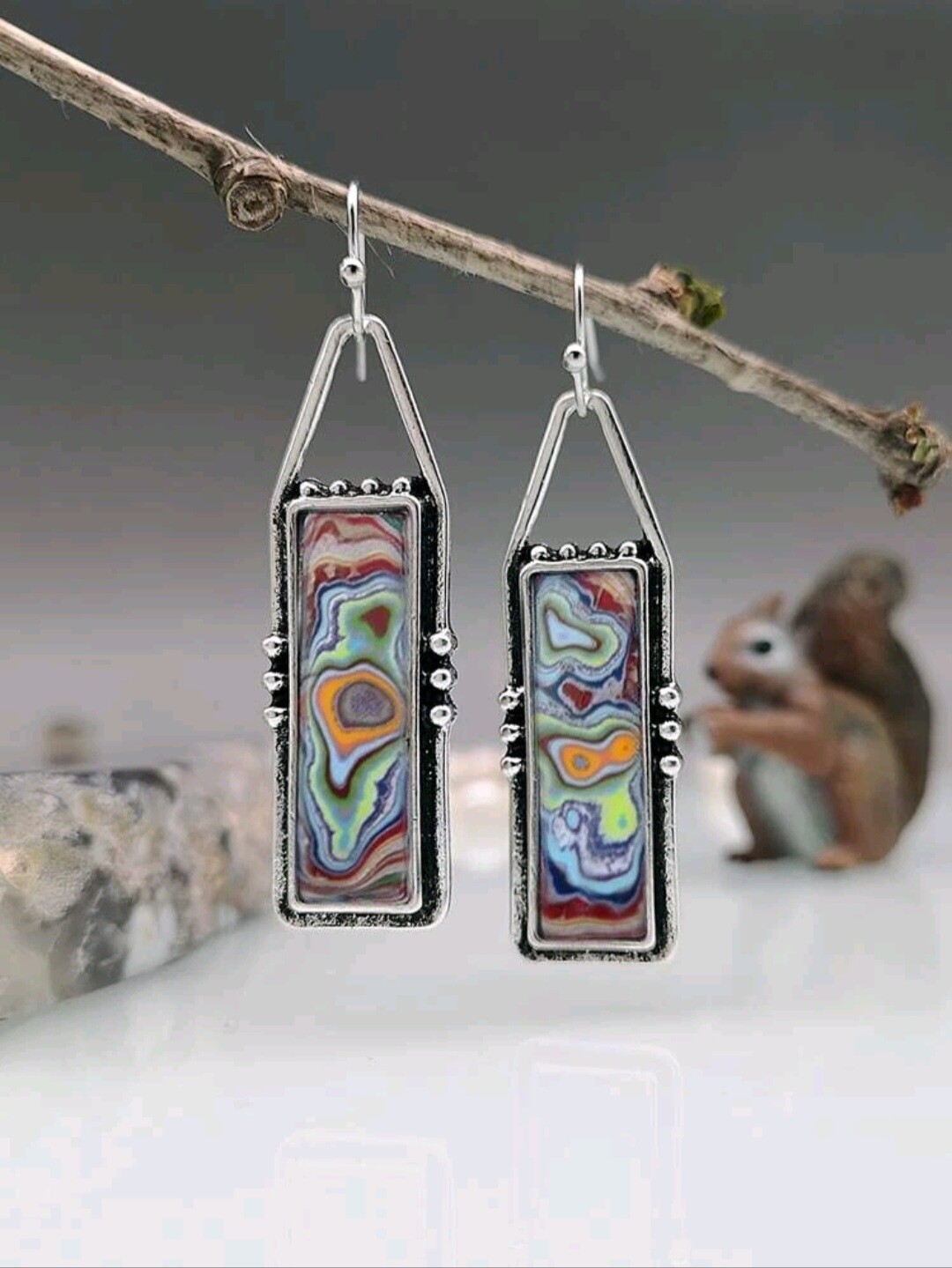 Vintage Trippy Earrings