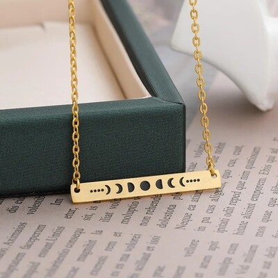 Mini Moon Phase Bar Necklace