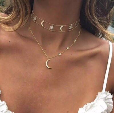 Moon &amp; Stars Two Piece Choker