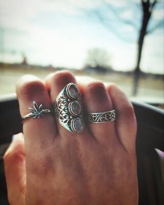 Sterling Floral Band Ring