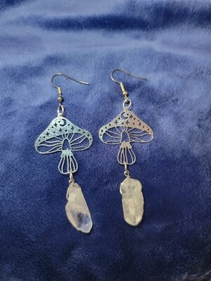 Mushroom Quartz Earrings