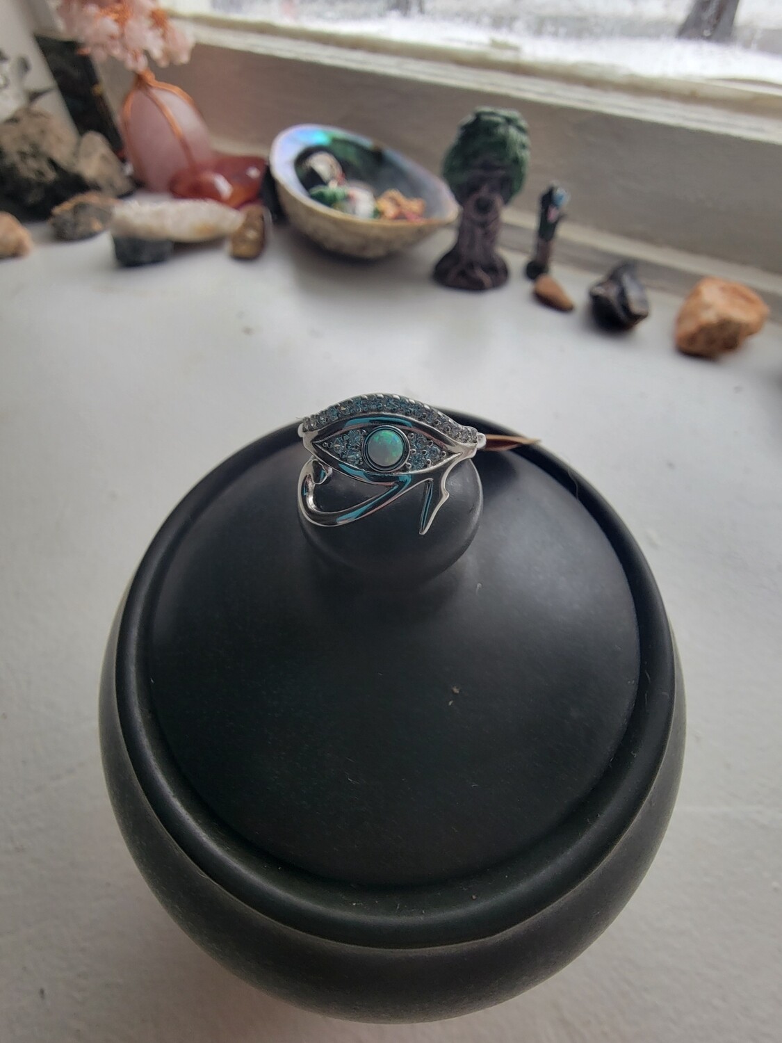Sterling Eye of Ra Ring