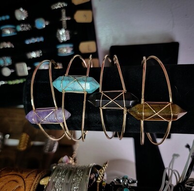 Gold Crystal Cuff