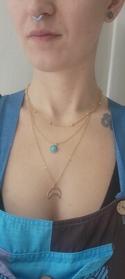 Gold Three Piece Boho Necklace