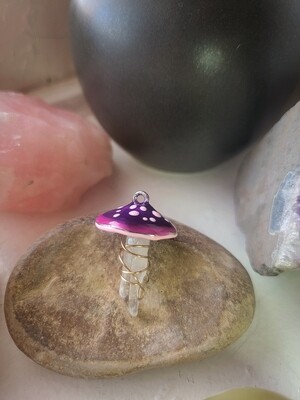 Mushroom Quartz Pendant
