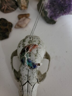 Resin Moon Wrap Necklace 