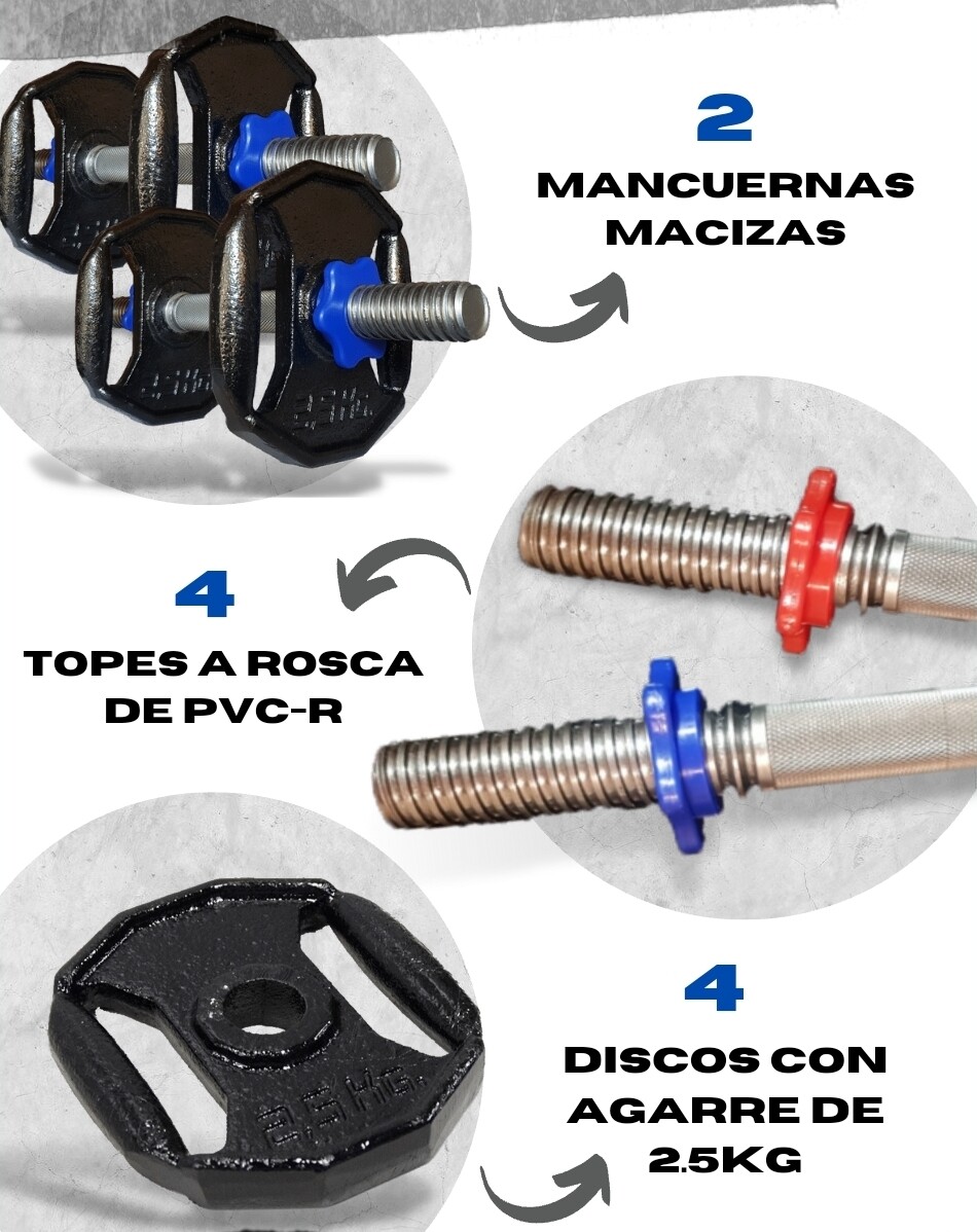 Mancuernas y Discos 10KG