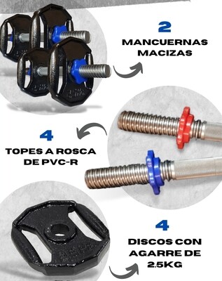 Mancuernas y Discos 10KG