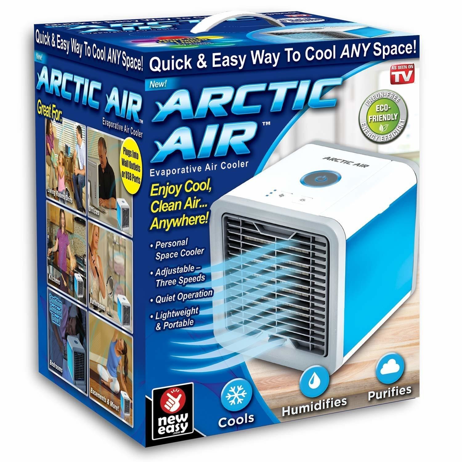 Mini Air Cooler Refroidisseur Purificateur et Humidifiant d'Air - Personal Air Cooler White (NOUVEAU MODELE AVEC TELECOMMANDE)