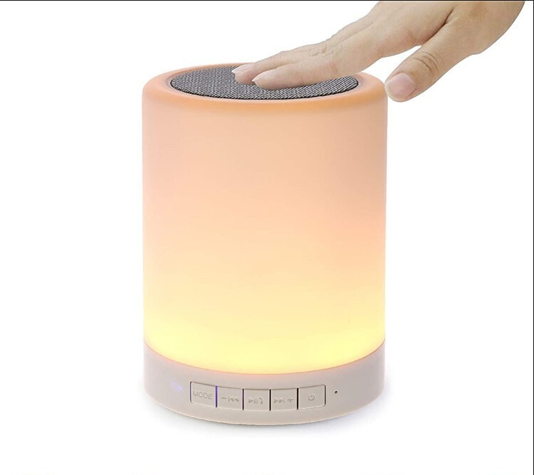 Christmas gift portable wireless touch night light led bluetooth speaker