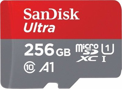 Memory Card SanDisk Ultra 256GB microSDXC UHS-I 256 GB Card avec Adapter - SDSQUAR-256G-GN6MA